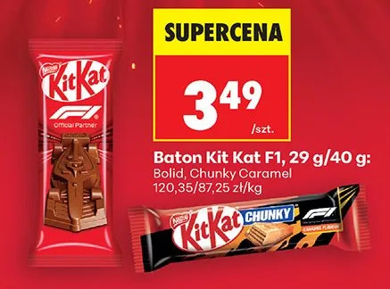Baton Kit Kat F1 Bolid promocja w Biedronka