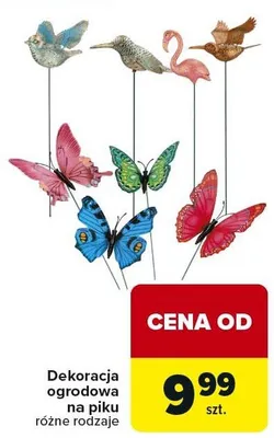 Dekoracja ogrodowa na piku różne rodzaje promocja w Carrefour