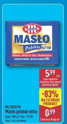 Masło polskie extra Mlekovita promocja w Aldi