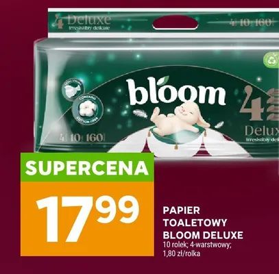 Papier toaletowy Bloom Deluxe 4-warstwowy promocja w Stokrotka