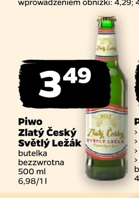 Piwo Zlatý Český Světlý Ležák promocja w Netto