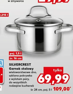 Garnek stalowy SILVERCREST 1,5 l promocja w Kaufland