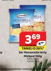 Ser Mozzarella tarty Mlekpol promocja w Delfin