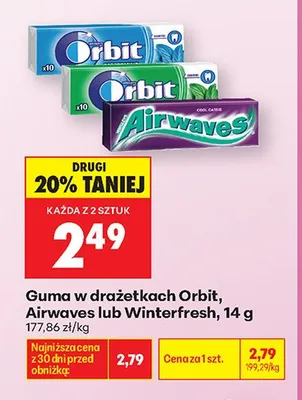 Guma w drażetkach Airwaves promocja w Biedronka