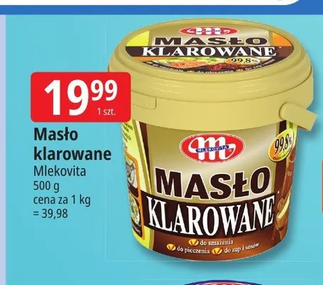 Masło klarowane Mlekovita promocja w Leclerc