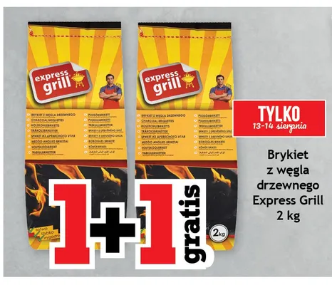 Brykiet z węgla drzewnego Express Grill promocja w Gram Market