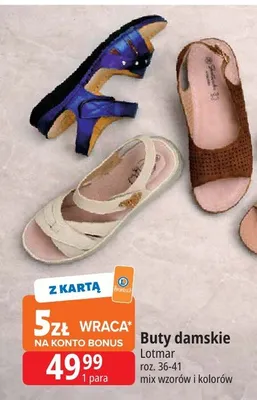Buty damskie Lotmar roz. 36-41 mix wzorów i kolorów promocja w Leclerc