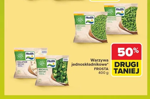 Warzywa jednoskładnikowe Frosta promocja w Carrefour