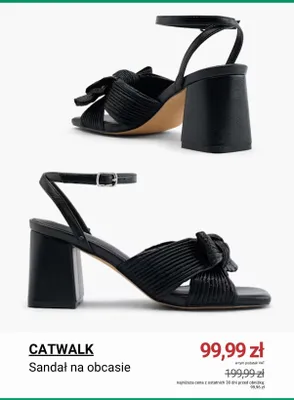 Sandał na obcasie Catwalk promocja w Deichmann