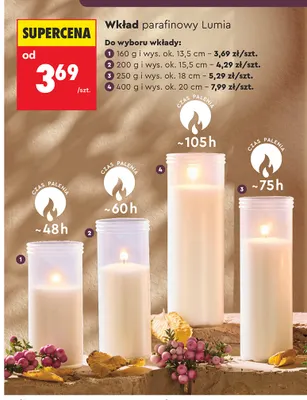 Wkład parafinowy 160 g Lumia promocja w Biedronka