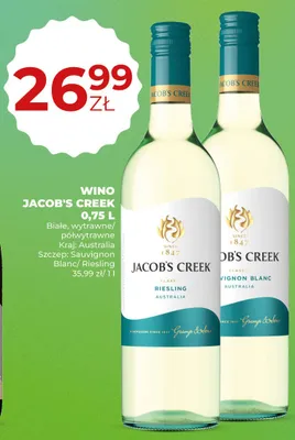 Wino Jacob's Creek białe Riesling promocja w Duży Ben