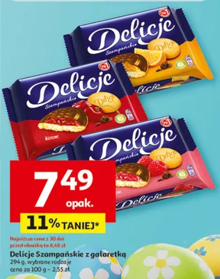 Ciastka szampańskie z galaretką promocja w Auchan