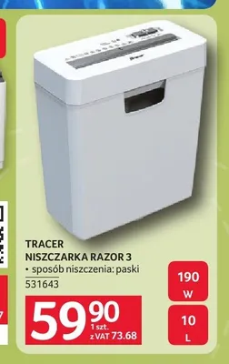 Niszczarka Tracer Razor 3 promocja w Selgros