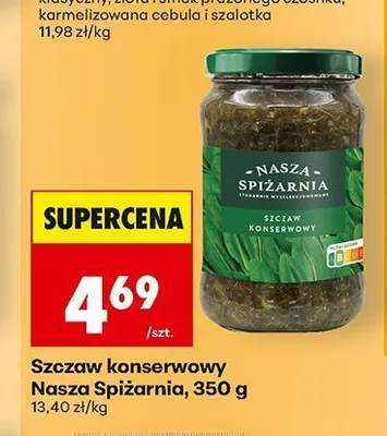 Szczaw konserwowy Nasza Spiżarnia promocja w Biedronka