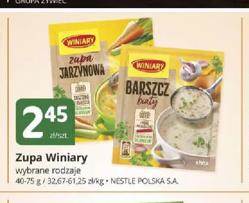 Zupa Winiary promocja w Marketvita