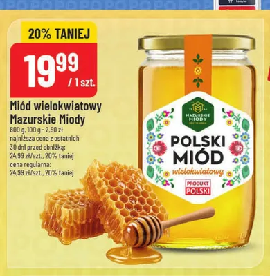 Miód wielokwiatowy Mazurskie Miody promocja w POLOmarket