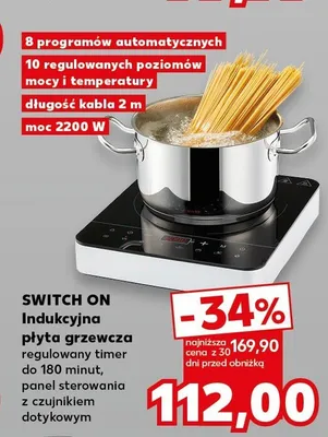 Indukcyjna płyta grzewcza Switch On promocja w Kaufland