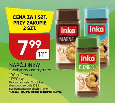 Napój Inka wybrany asortyment Grana promocja w Chata Polska