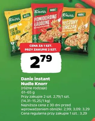 Danie instant Nudle Knorr ser w ziołach promocja w Netto