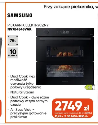 Piekarnik elektryczny NV7B4545VAK Samsung promocja w Max Elektro