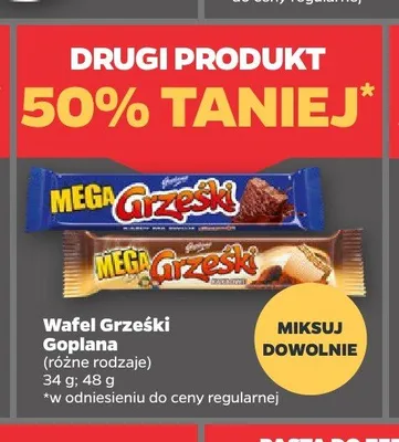 Wafel Mega Grześki Goplana promocja w Netto