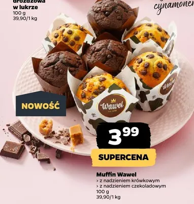 Muffin z nadzieniem krówkowym promocja w Netto