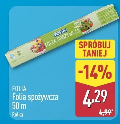 Folia spożywcza promocja w Aldi