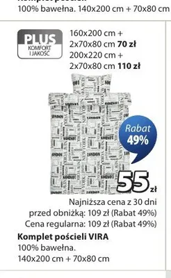 Komplet pościeli Vira 140x200 cm promocja w Jysk