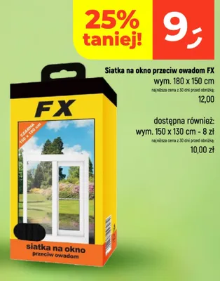 Siatka na okno przeciw owadom FX 180x150 cm promocja w Dealz