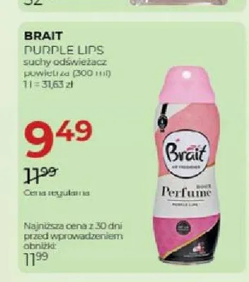 Suchy odświeżacz powietrza Brait Purple Lips promocja w Drogerie Jawa