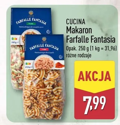 Makaron Farfalle Fantasia promocja w Aldi