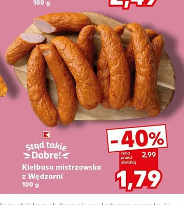 Kiełbasa mistrzowska z Wędzarni Stąd takie Dobre! promocja w Kaufland