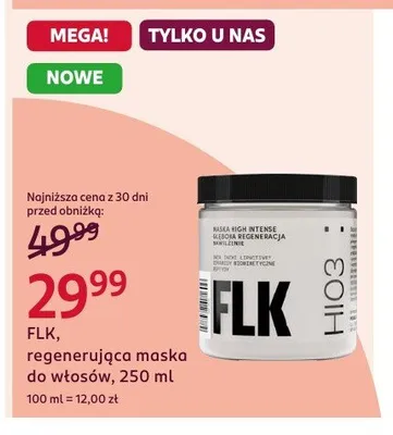 Regenerująca maska do włosów FLK promocja w Rossmann