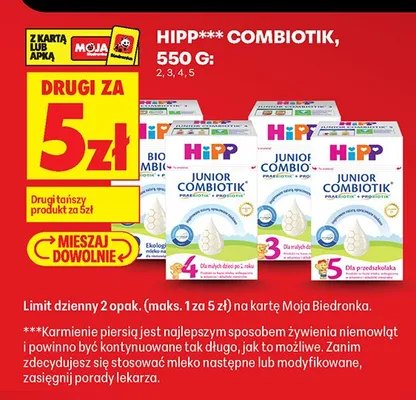 Mleko modyfikowane HiPP Junior Combiotik 3 promocja w Biedronka