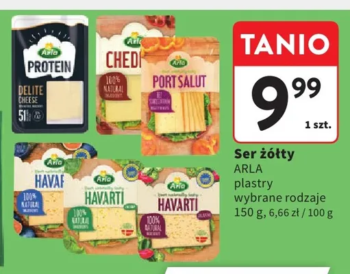 Ser żółty w plastrach Arla promocja w Intermarche