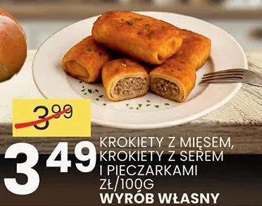 Krokiety z mięsem, krokiety z serem i pieczarkami promocja w Wafelek