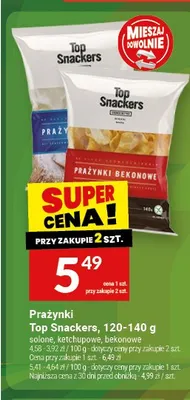 Prażynki solone Top Snackers promocja w Twój Market