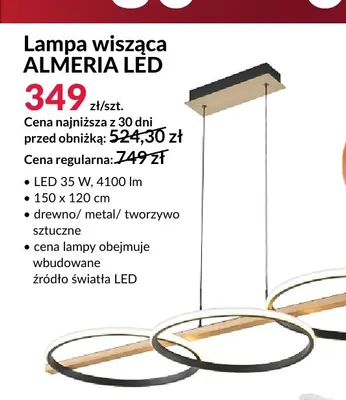Lampa wisząca Almeria LED promocja w Salony Agata