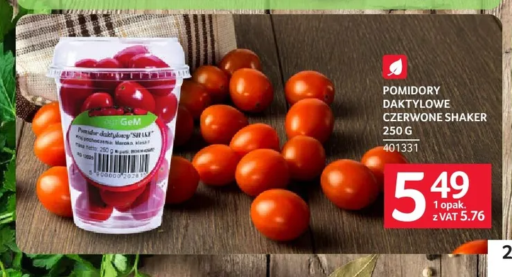 Pomidory daktylowe czerwone shaker AgriGeM promocja w Selgros
