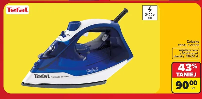 Żelazko Tefal FV2838 promocja w Carrefour