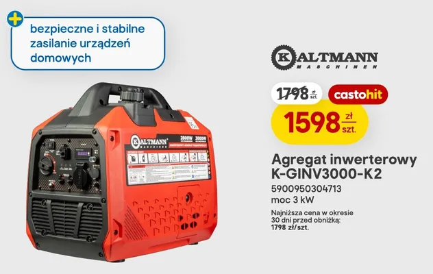 Agregat inwerterowy Altmann K-GINV3000-K2 promocja w Castorama
