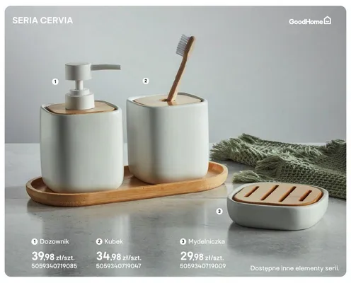 Kubek łazienkowy GoodHome Cervia promocja w Castorama
