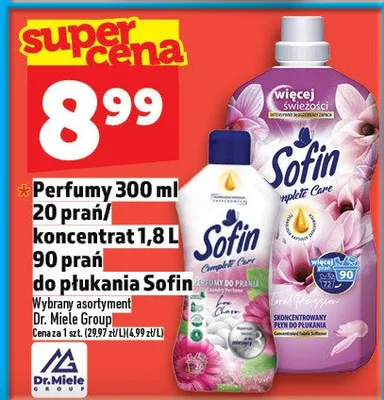 Perfumy 300ml 20 prań / koncentrat 1.8l 90 prań / do płukania promocja w TOPAZ