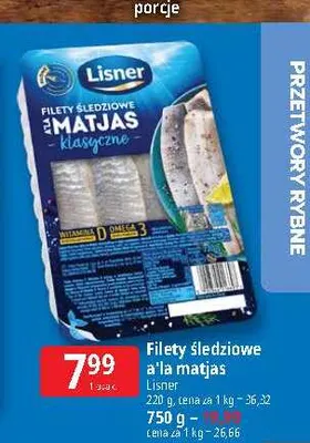 Filety śledziowe a'la matjas Lisner promocja w Leclerc
