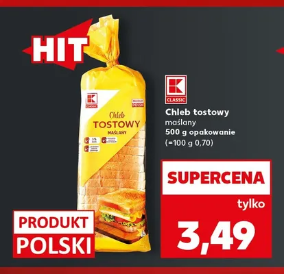 Chleb tostowy maślany K-Classic promocja w Kaufland