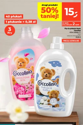 Płyn do płukania tkanin Coccolino Sensazione Seta promocja w Dealz