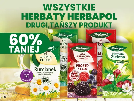 Herbata Herbaciany Ogród Malina Herbapol promocja w Dino