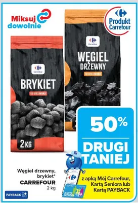 Węgiel drzewny, brykiet promocja w Carrefour