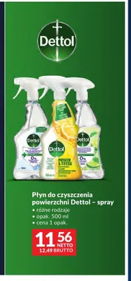 Płyn antybakteryjny do czyszczenia powierzchni Dettol spray promocja w Makro