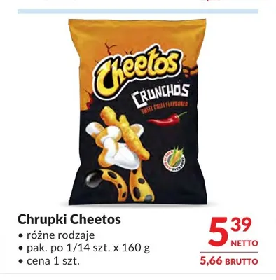 Chrupki Cheetos promocja w Makro